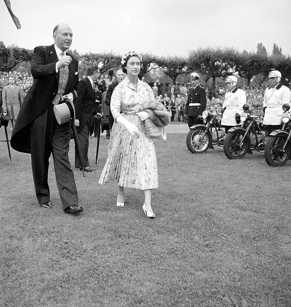Princess Margaret seen here on the first day of her tour of West Germany July 1954