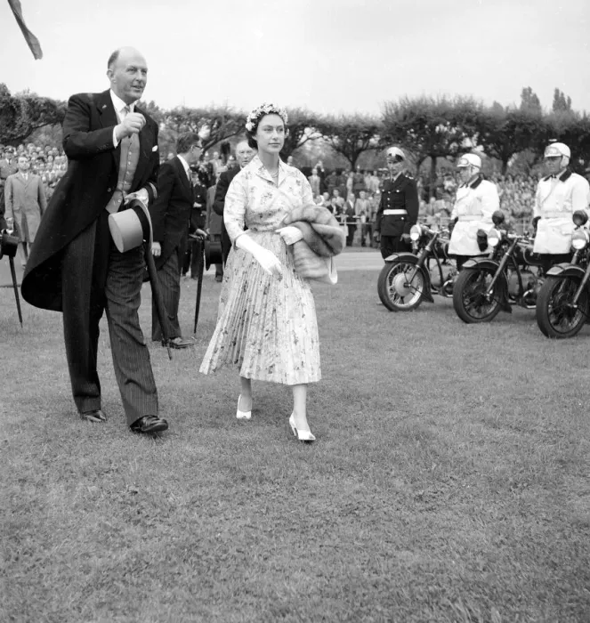 Framed Print : Princess Margaret seen here on the first day of her tour of West Germany July 1954 Framed Print : Princess Margaret seen here on the first day of her tour of West Germany July 1954