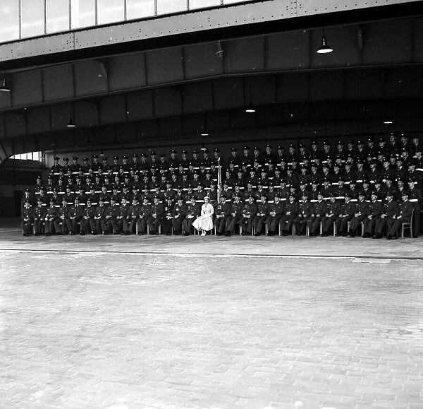 Princess Margaret seen here posing for a Squadron photograph before flying back to the UK