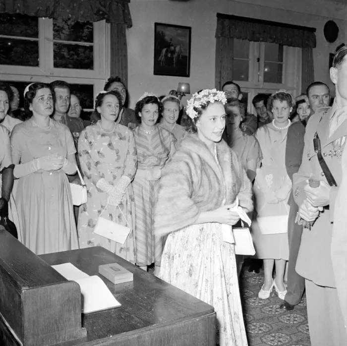 Framed Print : Princess Margaret seen here visiting The 3rd Kings Own Hussars at Epsom Barracks Framed Print : Princess Margaret seen here visiting The 3rd Kings Own Hussars at Epsom Barracks