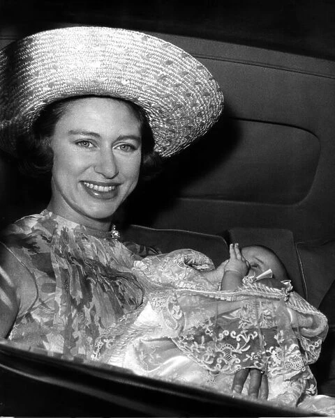 Princess Margaret sets off with her daughter Lady Sarah Armstrong Jones for her