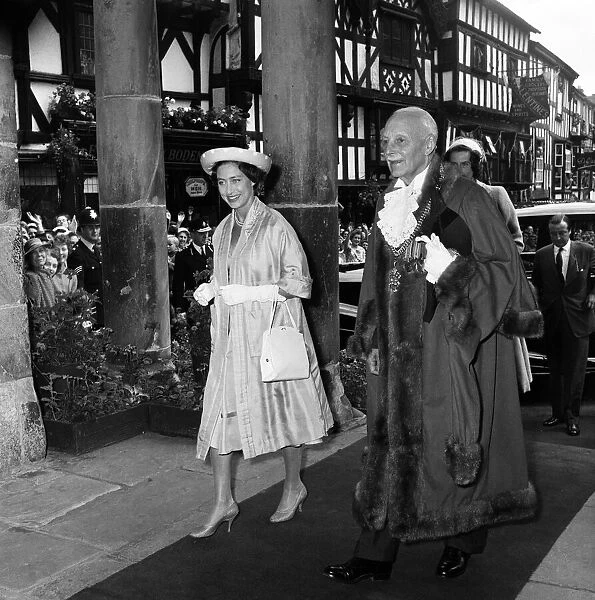 Princess Margaret visits Bishops Castle, Shropshire. 30th June 1959