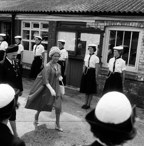 Princess Margaret visits Britannia Royal Naval College, Dartmouth. 29th July 1960