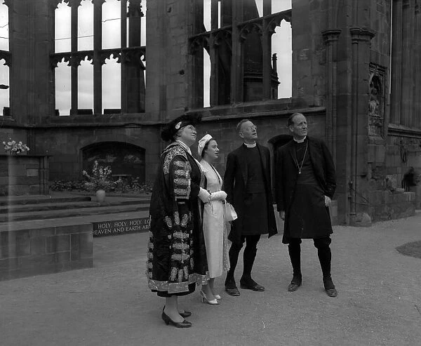Princess Margaret visits Coventry 6th June 1957. The Princess