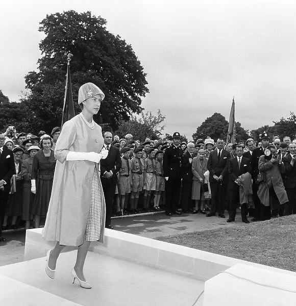 Princess Margaret visits Crediton Parish Church, Devon. 24th July 1960