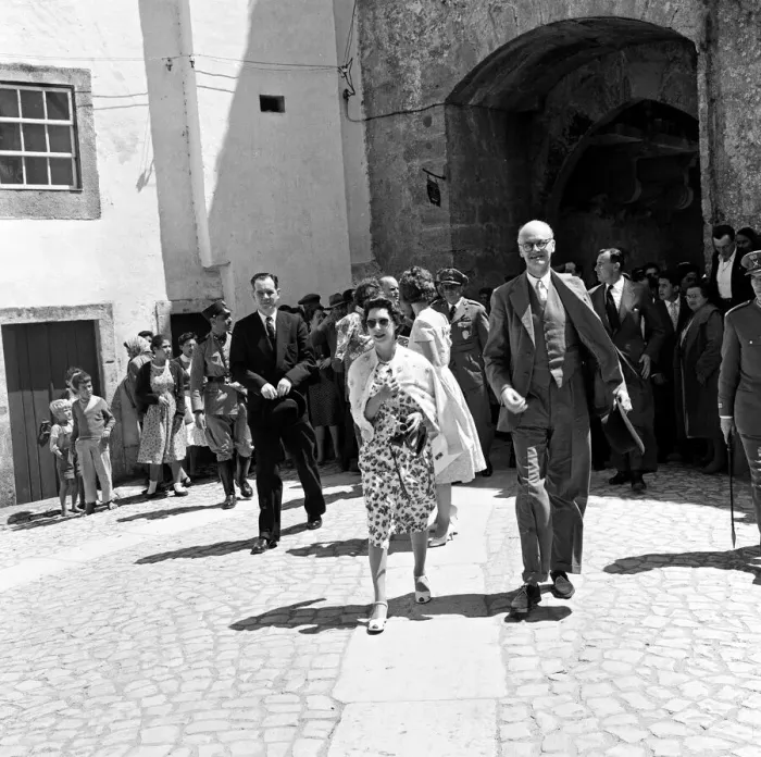 Framed Print : Princess Margaret visits Obidos, Portugal. 9th June 1959