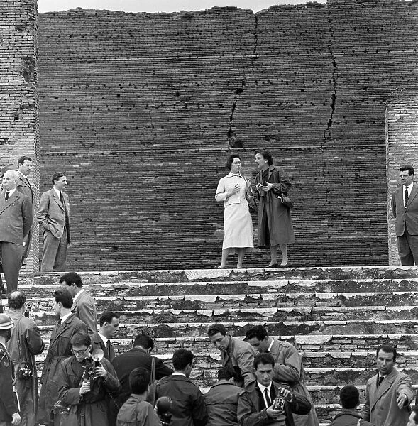 Princess Margaret visits Ostia Antica, Rome. 22nd April 1959