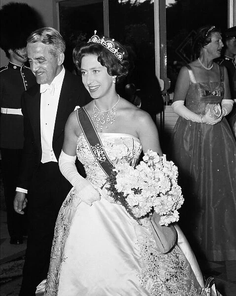 Princess Margaret visits Portugal. The Princess at the British Industries Fair dinner in