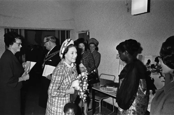 Framed Print : Princess Margaret visits the Sparkbrook Association Family Centre