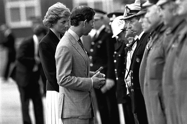 PRINCESS OF WALES AND PRINCE OF WALES DURING VISIT TO NEWCASTLE IN JULY 1981