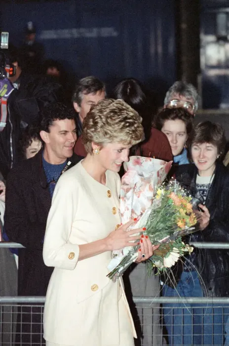 Framed Print : The Princess of Wales, Princess Diana, attends the Help the Aged Tunstall Golden Awards