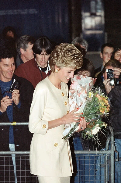 The Princess of Wales, Princess Diana, attends the Help the Aged Tunstall Golden Awards