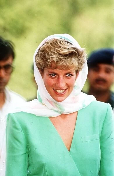 Princess of Wales on her solo visit to Pakistan, September 1991