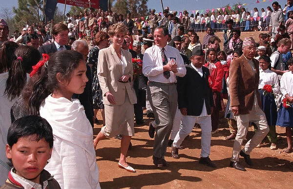 PRINCESS OF WALES DURING VISIT TO NEPAL - MARCH 1993