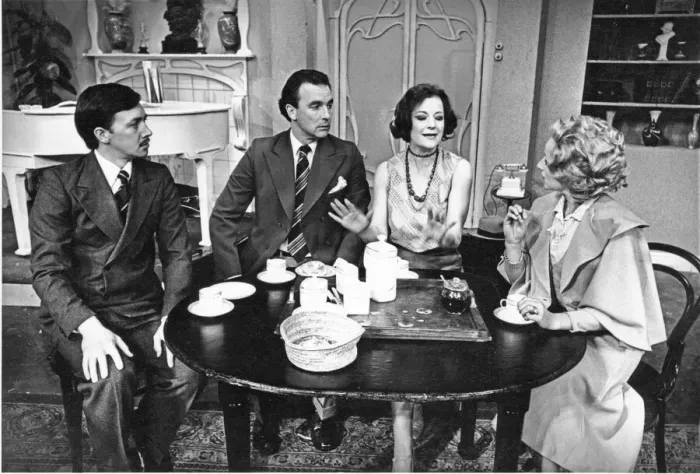 Framed Print : Private Lives'by Noel Coward. A stage play at The New Playhouse Theatre in Framed Print : Private Lives'by Noel Coward. A stage play at The New Playhouse Theatre in