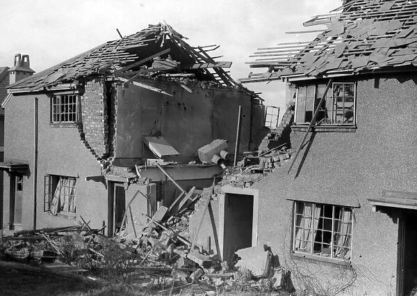 Private property wrecked by Nazi raiders in Swansea, Wales. February 1941