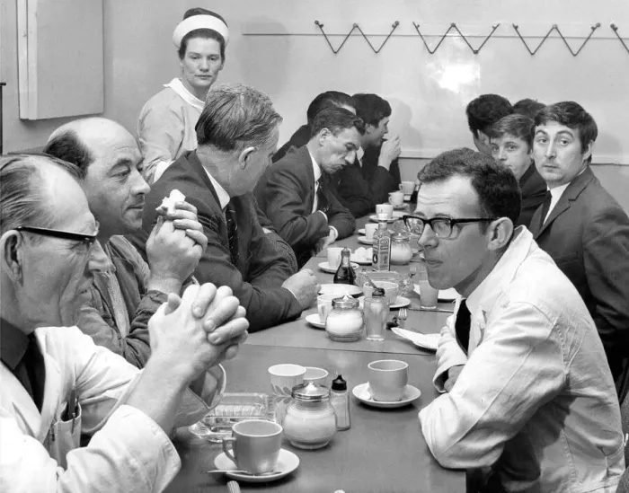 Framed Print : Procter and Gamble staff at their staff canteen in 1968