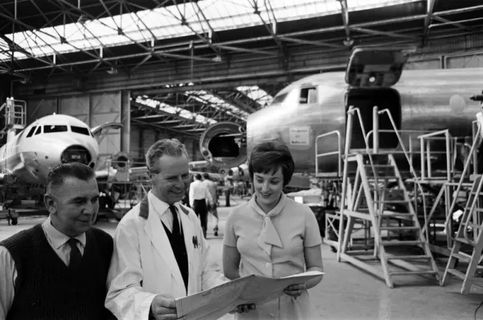Framed Print : Production of the Hawker Siddeley 748 at Woodford Aerodrome, Greater Manchester Framed Print : Production of the Hawker Siddeley 748 at Woodford Aerodrome, Greater Manchester