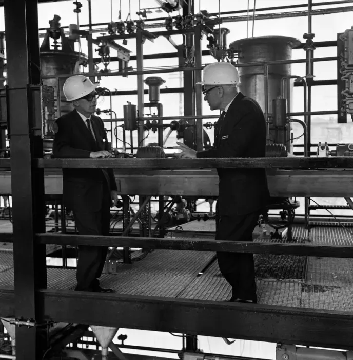 Framed Print : Professor F. Morton and Professor T. Ross at the Chemical Building Framed Print : Professor F. Morton and Professor T. Ross at the Chemical Building