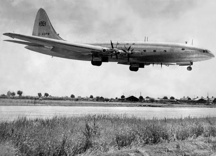 Framed Print : The prototype Bristol Brabazon (Type 167) was a large airliner