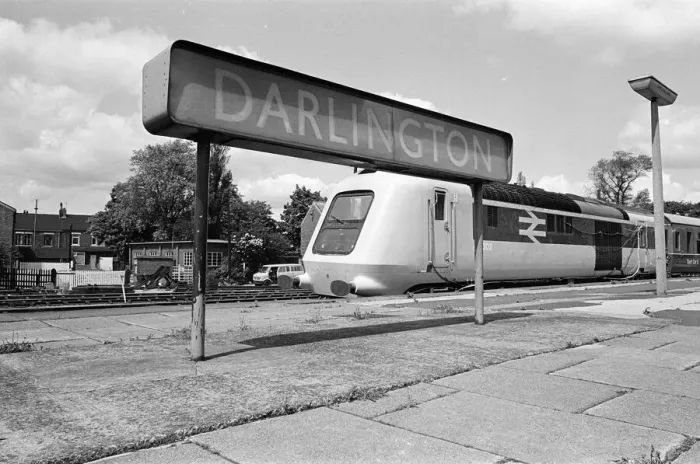 Framed Print : Prototype InterCity 125 diesel powered passenger train at Darlington Train Station Framed Print : Prototype InterCity 125 diesel powered passenger train at Darlington Train Station