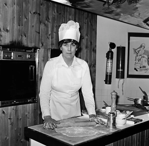 Prudence Leith (also known as Prue Leith) pictured in the kitchen