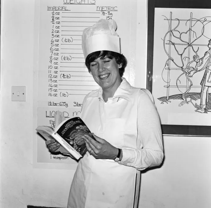 Framed Print : Prudence Leith (also known as Prue Leith) pictured in the kitchen