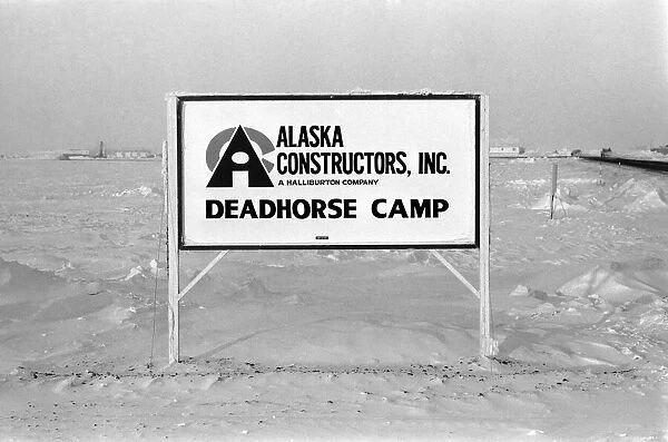 Prudhoe Bay Alaska. Scenes at Deadhorse Camp near Prudhoe Bay. April 1977 77-02128-032