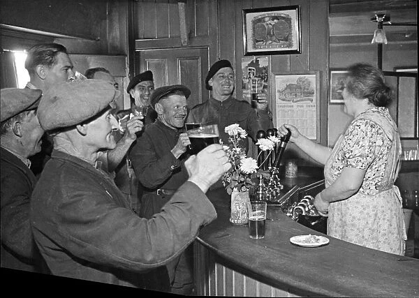 A pub in Dover - shepherds and gunners celebrate. Pub is un named