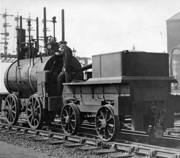 Framed Print : Puffing Billy one of Georgen Stephensons first engines on 9th April 1945 Framed Print : Puffing Billy one of Georgen Stephensons first engines on 9th April 1945