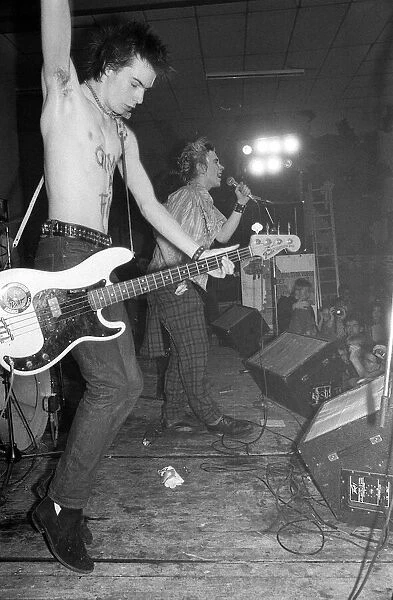 Punk band The Sex Pistols in concert in Holland. 1977