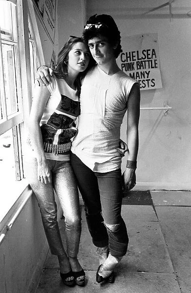 Punk couple Trace Boyle and Gary Holton 3rd August 1977
