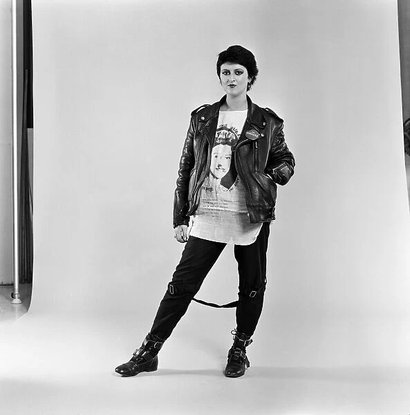Punk fashion follower wearing a Sex Pistols t-shirt. 18th November 1977