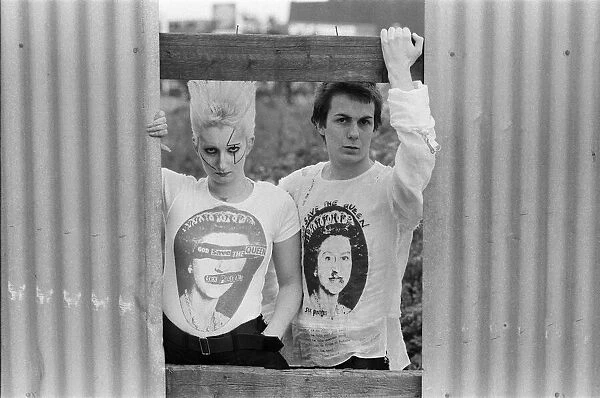 Punk fashions for him and her from Seditionaries, Kings Road, London