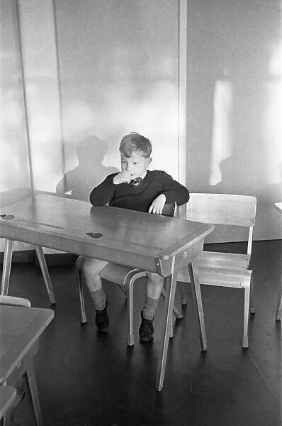 A pupil in isolation at the South Mead School, Southfield, Wimbledon. 14th January 1954