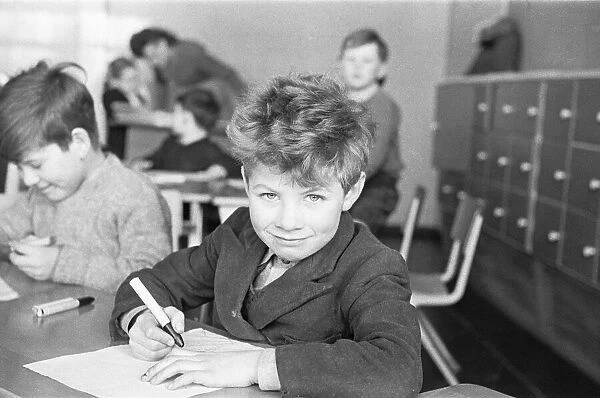 A pupil at South Mead School, Southfield, Wimbledon during an art lesson