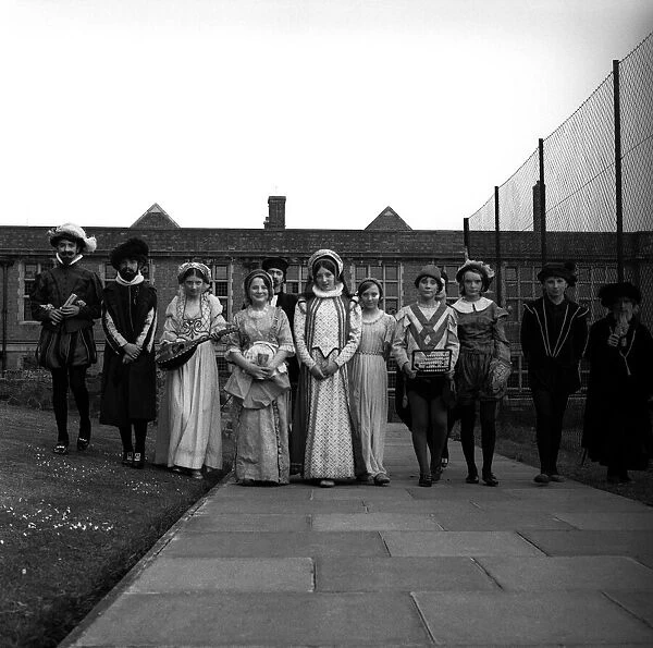 Pupils from Heaton School in Newcastle, put on a pageant, July 8