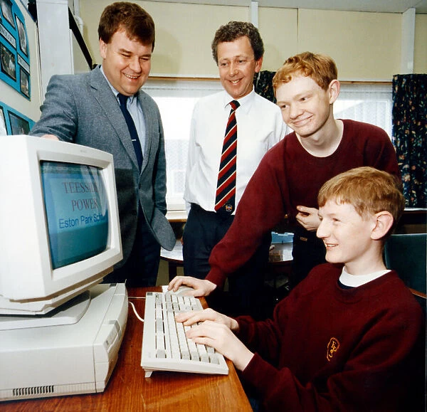 Pupils John Dunhill, seated, and Matthew Begg, both aged 15