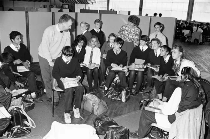 Framed Print : Pupils from Moor End High School visited the David Brown Corporation as part of a new Framed Print : Pupils from Moor End High School visited the David Brown Corporation as part of a new