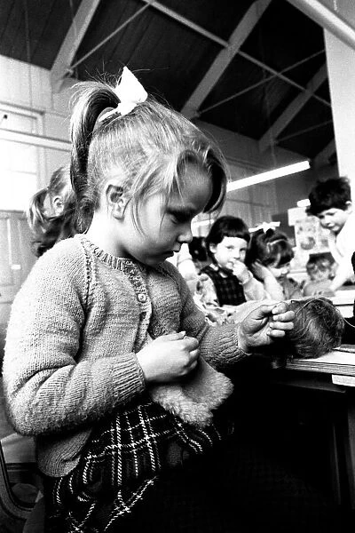 Pupils at Seaton Delaval First School, Tyne and Wear 14 April 1970 - youngsters enjoy a