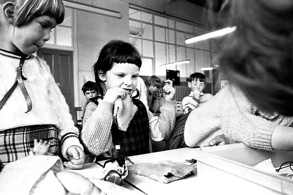Pupils at Seaton Delaval First School, Tyne and Wear 14 April 1970 - youngsters enjoy a