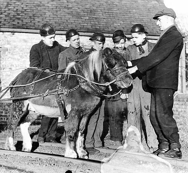 Pupils at a special training school for boys at Pelaw Main Betty Pit, near Birtley