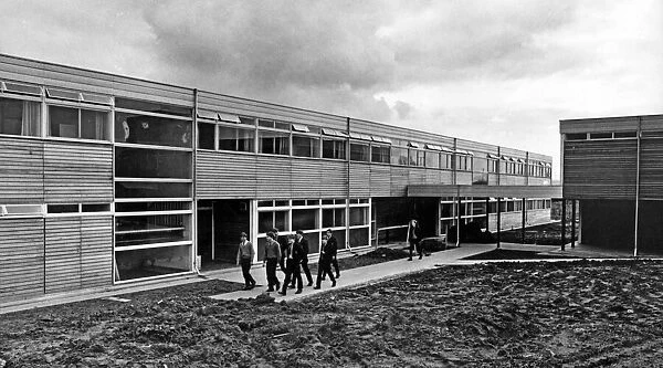 Pupils walk past the new block at City of Coventry Boarding School in Cleobury Mortimer