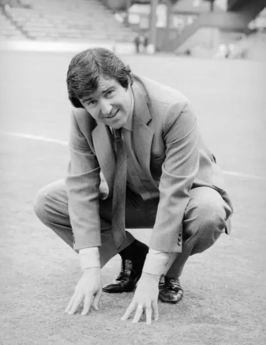 Framed Print : QPR manager Terry Venables inspects the newly laid turf at Loftus Road