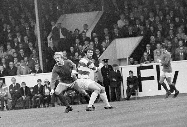 QPR v Manchester United Denis Law in action during the two team