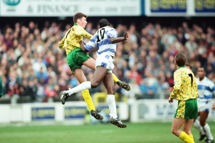 Framed Print : QPR v Norwich, league match at Loftus Road, Saturday 6th March 1993 Framed Print : QPR v Norwich, league match at Loftus Road, Saturday 6th March 1993