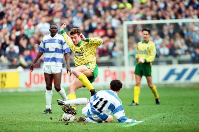 Framed Print : QPR v Norwich, league match at Loftus Road, Saturday 6th March 1993 Framed Print : QPR v Norwich, league match at Loftus Road, Saturday 6th March 1993