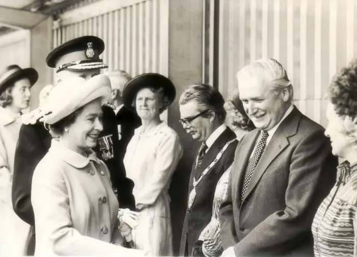 Framed Print : The Queen arrives at Bristol Parkway train station for a royal visit to the west in July Framed Print : The Queen arrives at Bristol Parkway train station for a royal visit to the west in July
