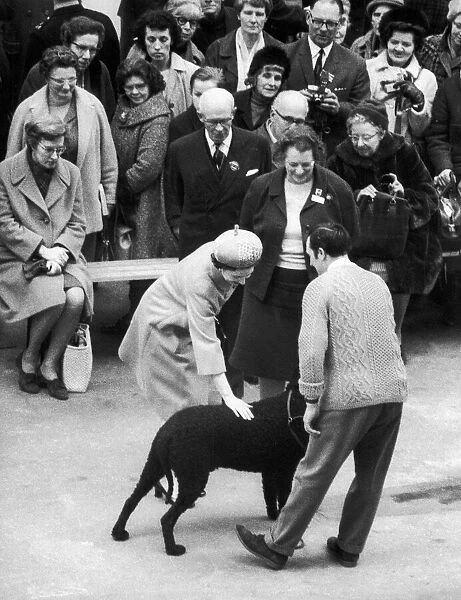 The Queen at Crufts Dog Show, Olympia, London. 10th February 1969