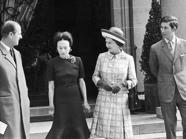 The Queen and The Duke of Edinburgh with Prince Charles and Duchess of Windsor in France